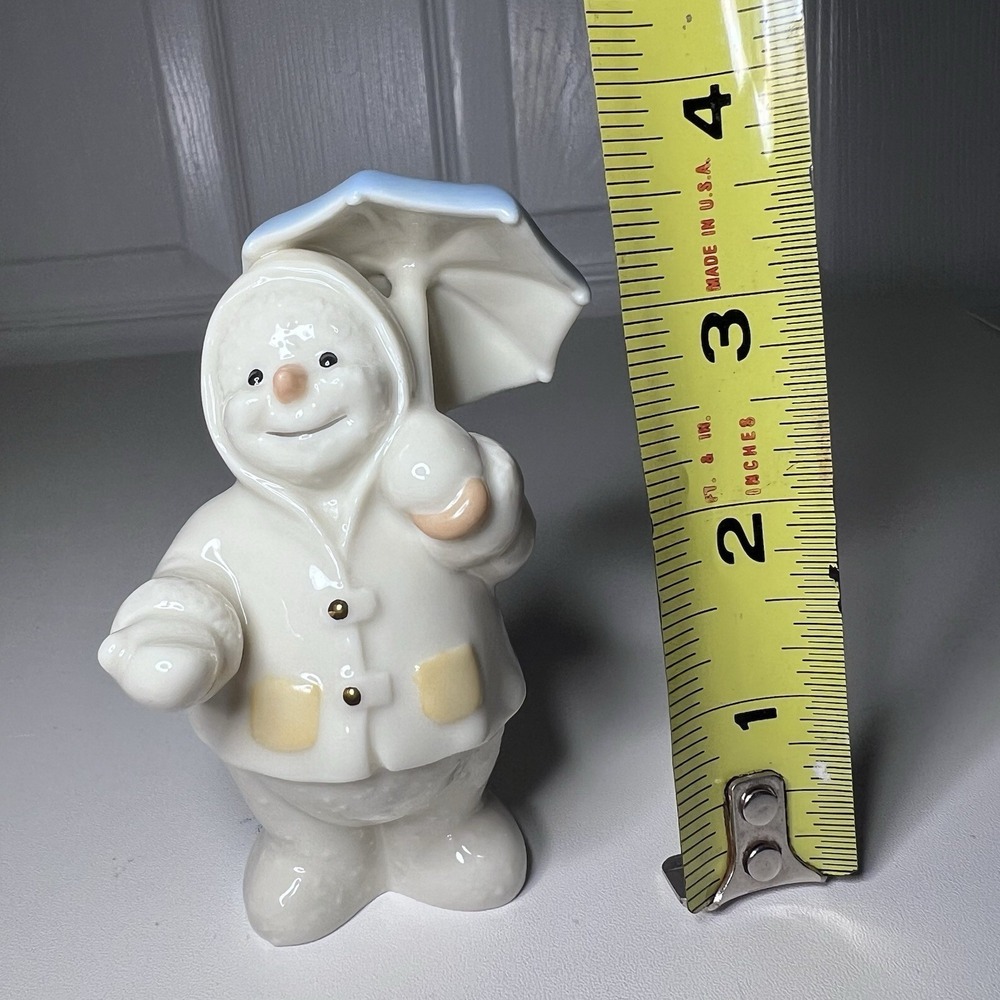 Vtg Lenox 2000 12 Months of Snowmen "April Showers" Umbrella‎ Snowman - Picture 4 of 5
